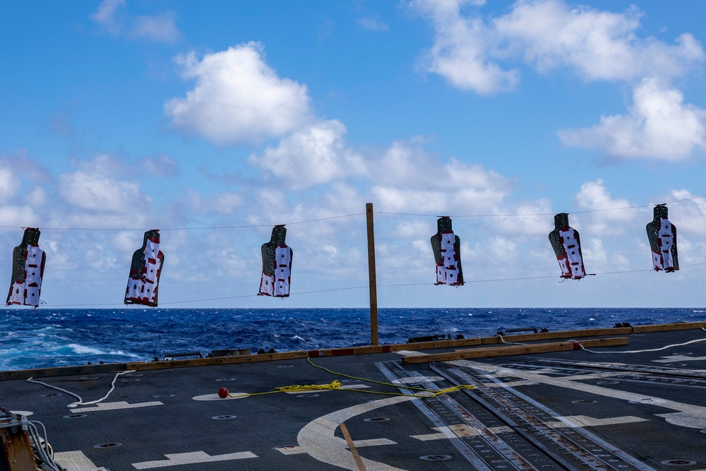 USS Ralph Johnson Sailors Participate in Gun Shoot