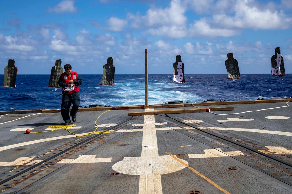 USS Ralph Johnson Sailors Participate in Gun Shoot