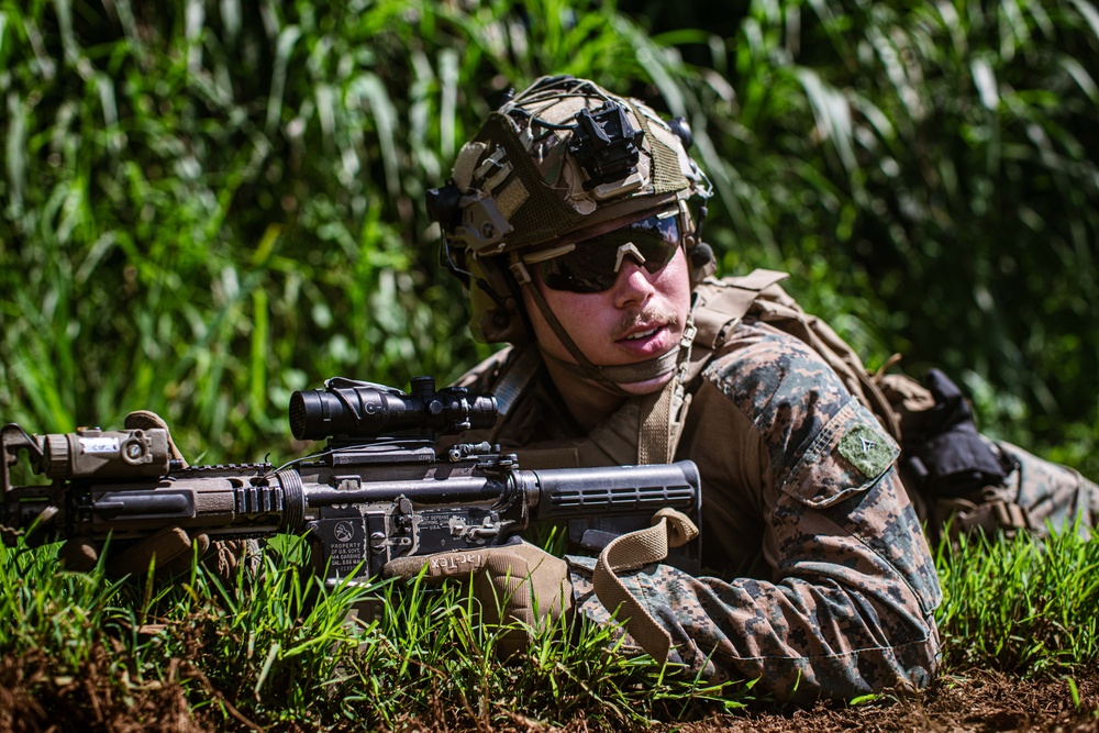 BLT 1/5 Marines, Sailors Conduct Team Leader Training in Guam