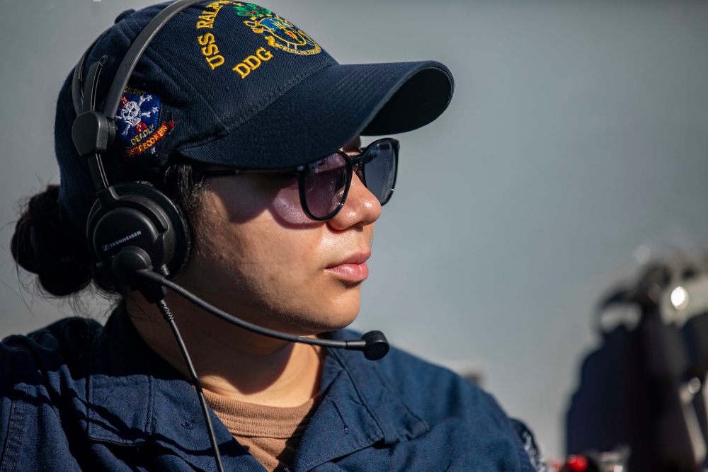 USS Ralph Johnson Conducts Replenishment at Sea with JS Towada