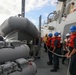 Sailors aboard the USS Howard conduct a small boat operation in the South China Sea