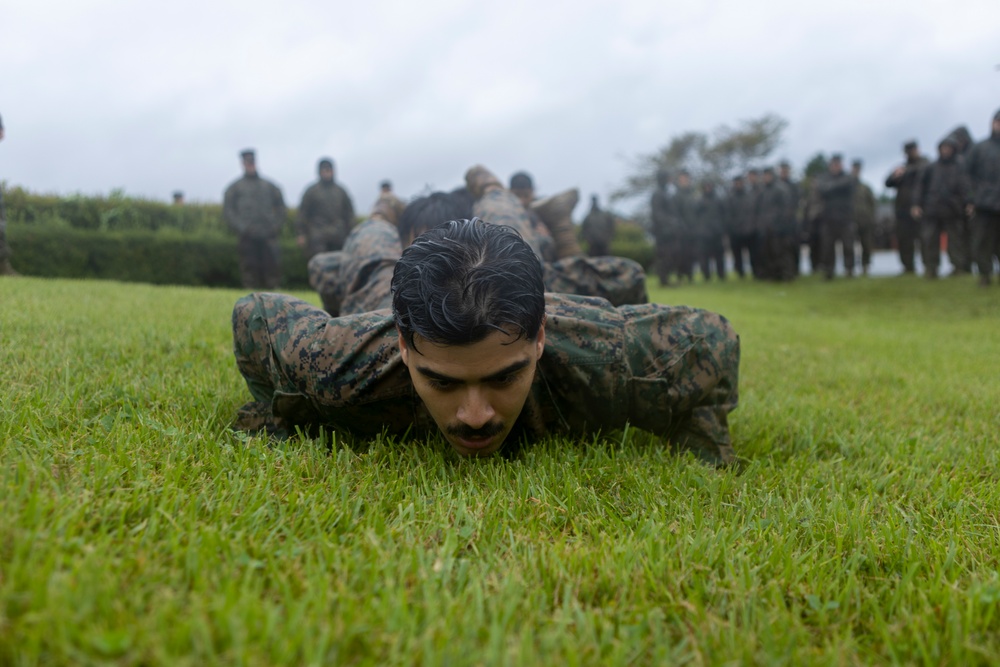 Marines participate in a Super Squad Competition at Camp Fuji in support of Exercise Outlaw Wrath 24