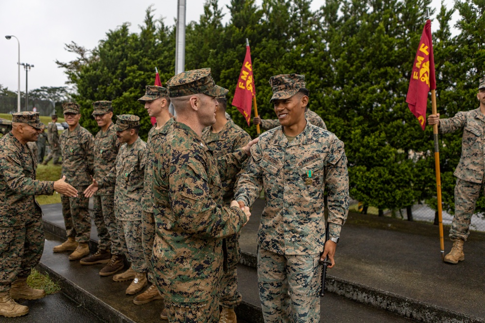 Marines participate in a Super Squad Competition at Camp Fuji in support of Exercise Outlaw Wrath 24