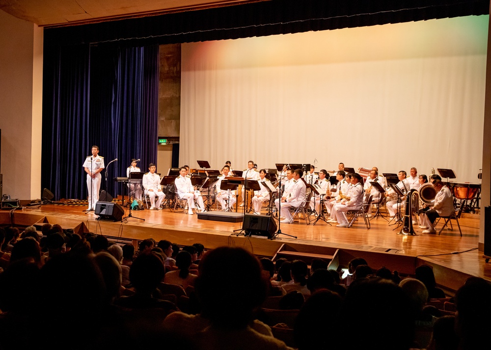 U.S. 7th Fleet Band and Japan Maritime Self-Defense Force Sasebo Band Perform at Yakushima