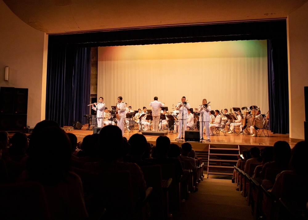 U.S. 7th Fleet Band and Japan Maritime Self-Defense Force Sasebo Band Perform at Yakushima