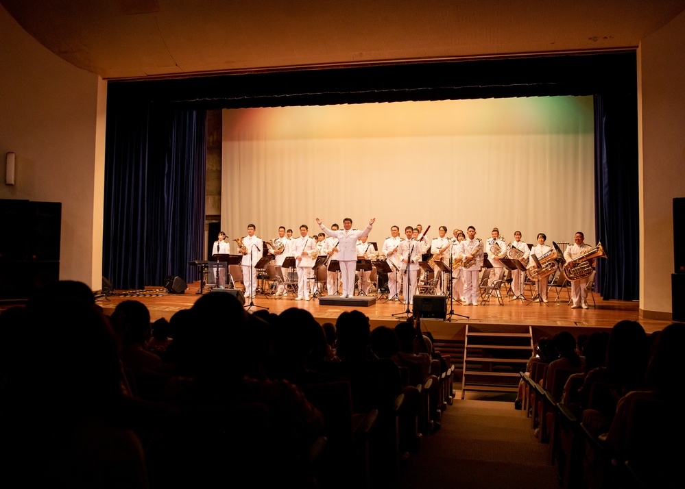 U.S. 7th Fleet Band and Japan Maritime Self-Defense Force Sasebo Band Perform at Yakushima