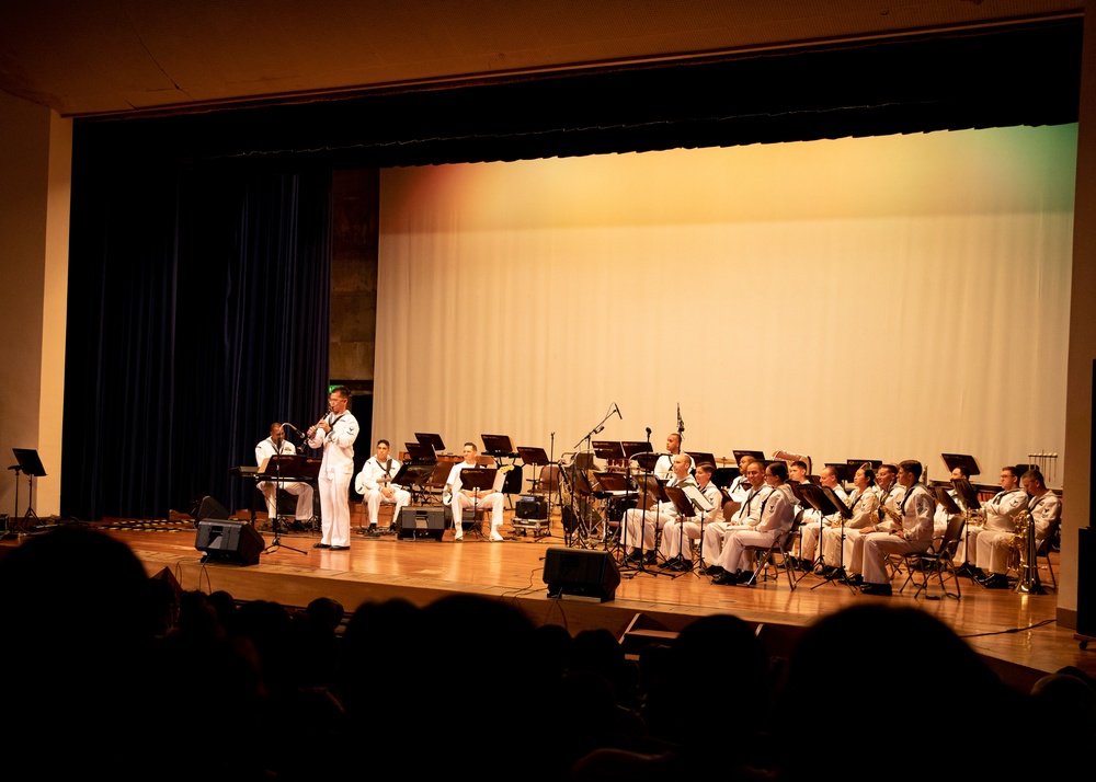 U.S. 7th Fleet Band and Japan Maritime Self-Defense Force Sasebo Band Perform at Yakushima