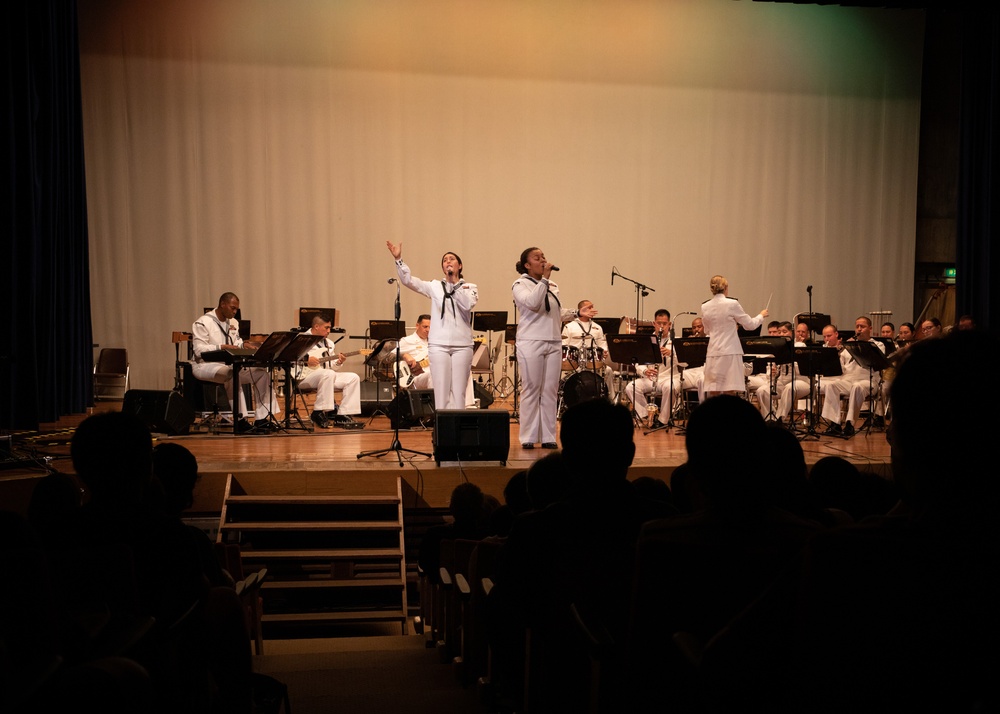 U.S. 7th Fleet Band and Japan Maritime Self-Defense Force Sasebo Band Perform at Yakushima