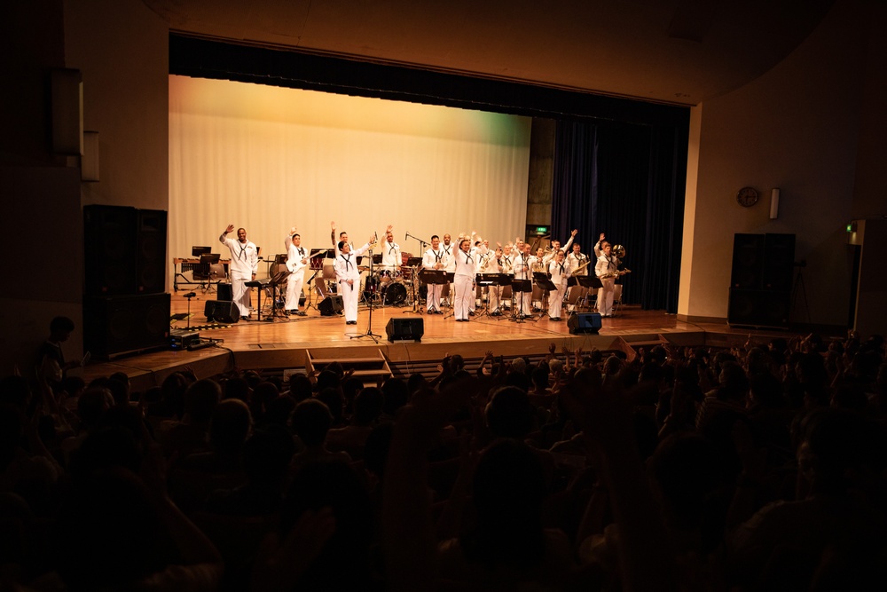 U.S. 7th Fleet Band and Japan Maritime Self-Defense Force Sasebo Band Perform at Yakushima