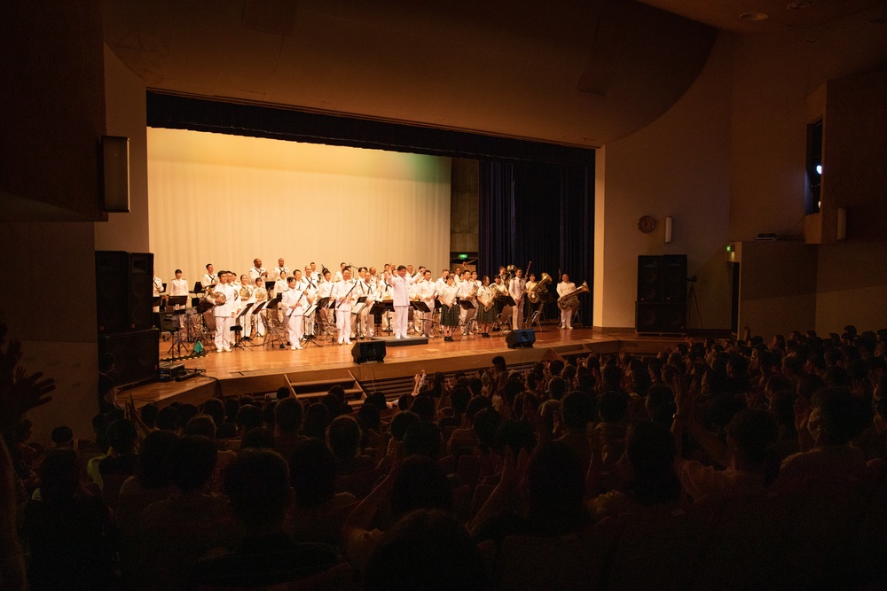 U.S. 7th Fleet Band and Japan Maritime Self-Defense Force Sasebo Band Perform at Yakushima