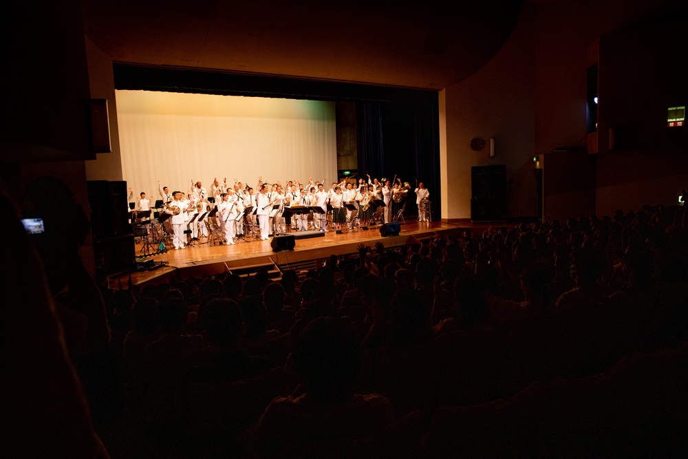 U.S. 7th Fleet Band and Japan Maritime Self-Defense Force Sasebo Band Perform at Yakushima