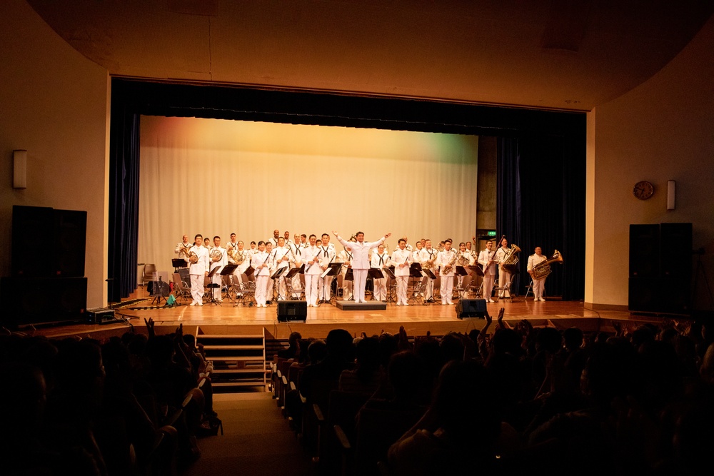 U.S. 7th Fleet Band and Japan Maritime Self-Defense Force Sasebo Band Perform at Yakushima