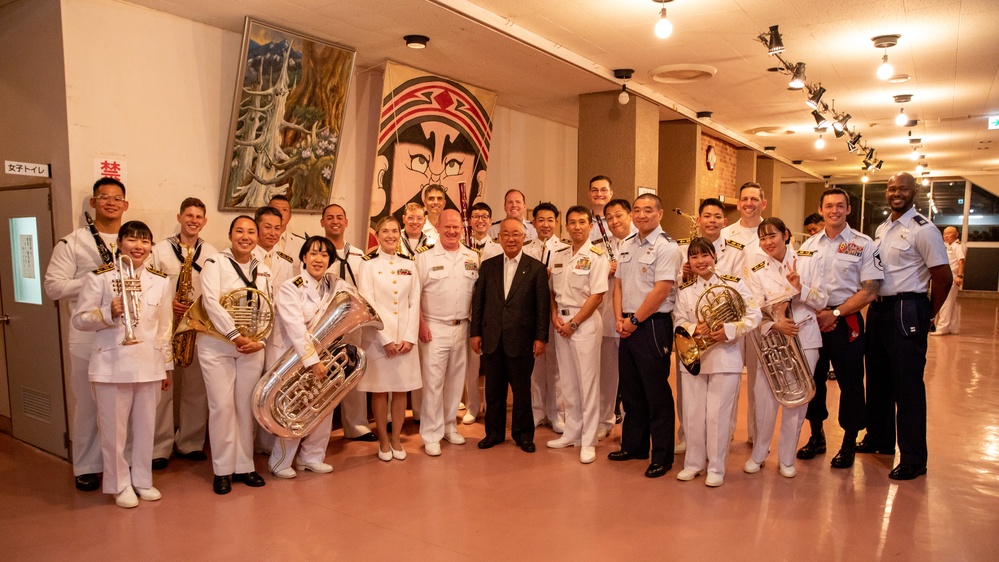 U.S. 7th Fleet Band and Japan Maritime Self-Defense Force Sasebo Band Perform at Yakushima