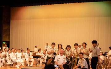 U.S. 7th Fleet Band and Japan Maritime Self-Defense Force Sasebo Band Perform at Yakushima