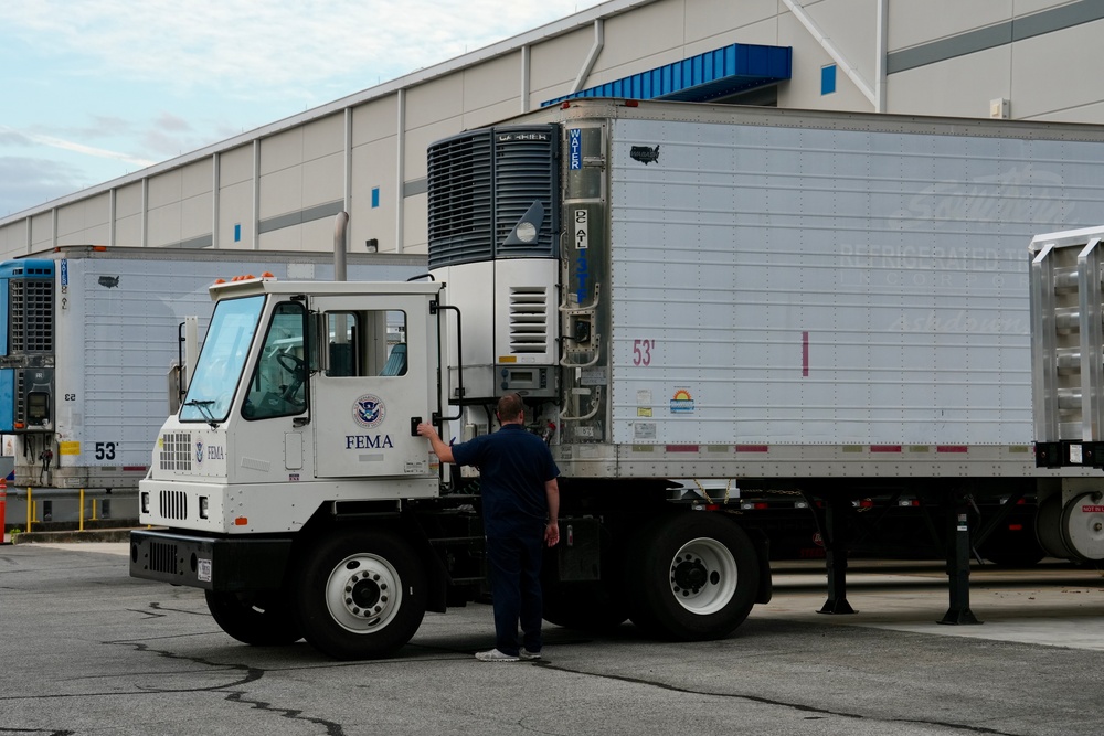 FEMA Distribution Center Prepares Supplies ahead of Hurricane Helene