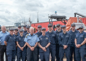 US Coast Guard Cutter Northland visits crew of Canadian Coast Guard CCGS Captain Molly Kool in Newfoundland