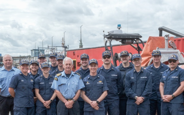 US Coast Guard Cutter Northland visits crew of Canadian Coast Guard CCGS Captain Molly Kool in Newfoundland