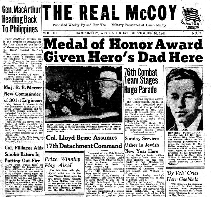 This Month in Fort McCoy History — September