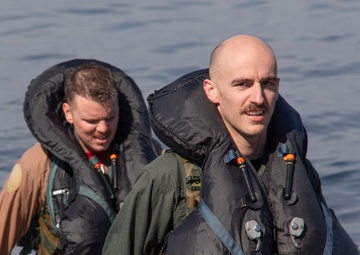 Aircrew Compete with Survival Skills for Growler Week