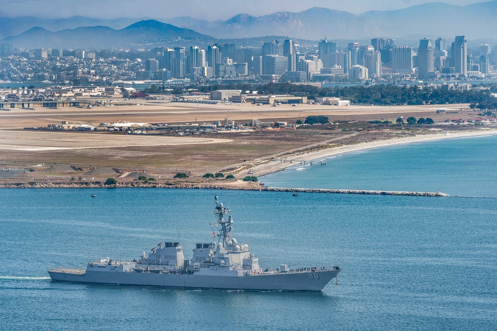 USS Preble Departs San Diego for Japan