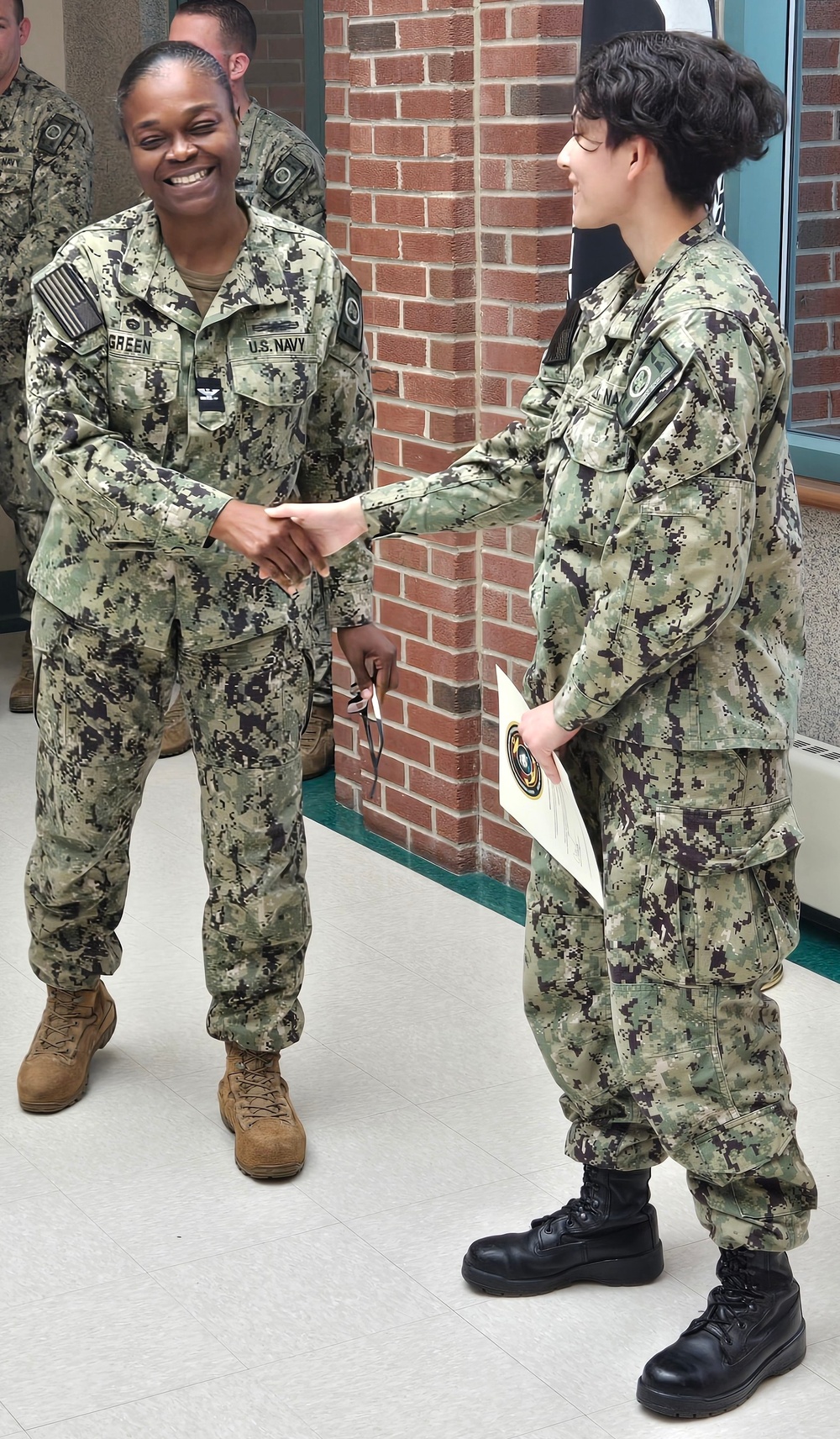 HM3 MendezDelgado presented with Shipmate of the month