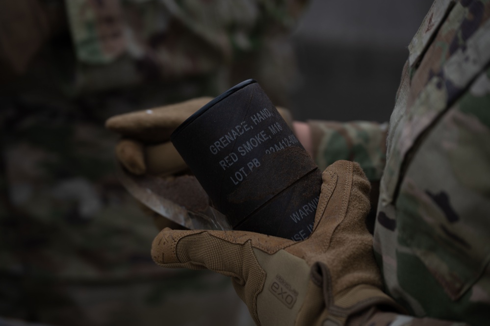 436th SFS executes smoke grenade training