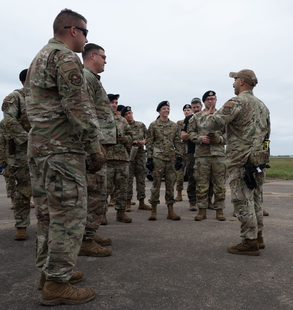 436th SFS executes smoke grenade training