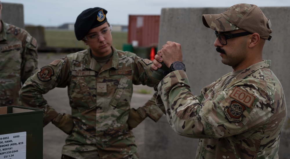 436th SFS executes smoke grenade training