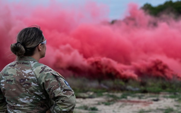 436th SFS executes smoke grenade training