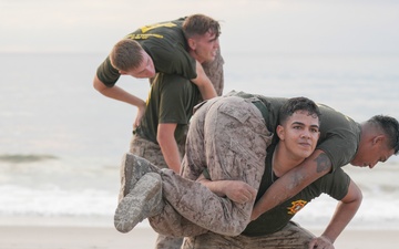 2nd MLG Corporals Leadership School Beach PT