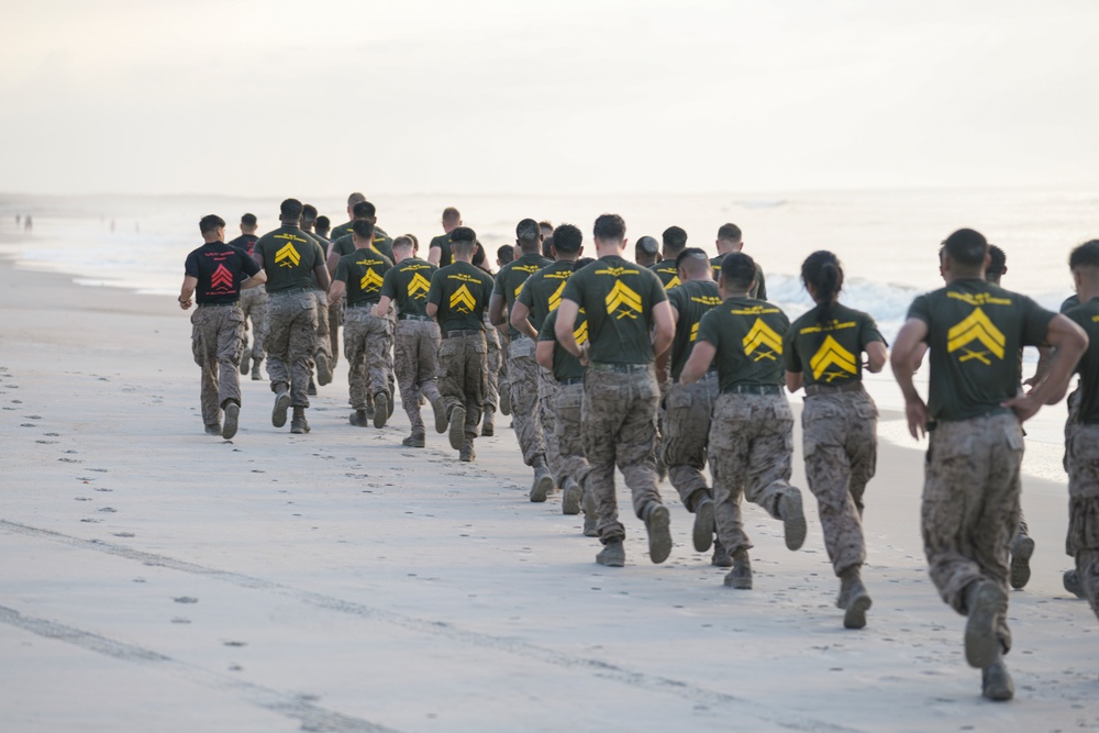 2nd MLG Corporals Leadership School Beach PT