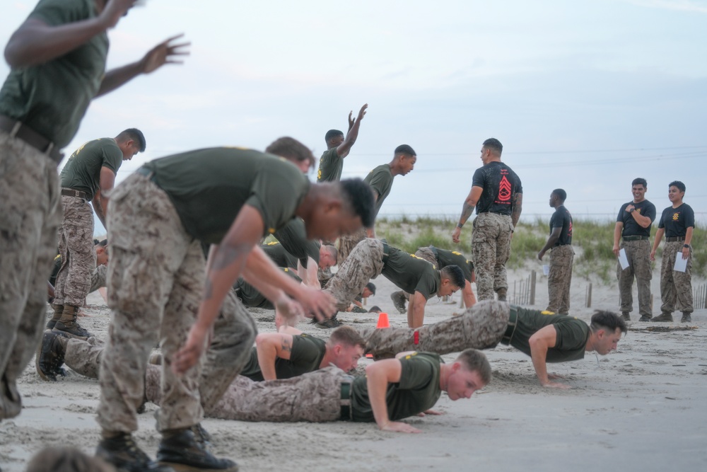 2nd MLG Corporals Leadership School Beach PT