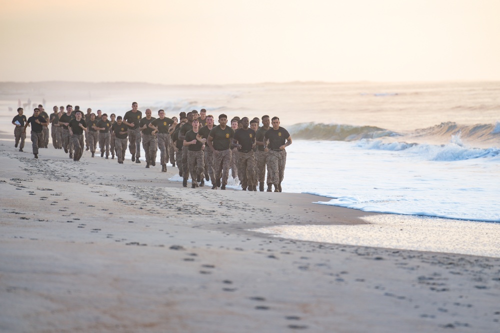 2nd MLG Corporals Leadership School Beach PT