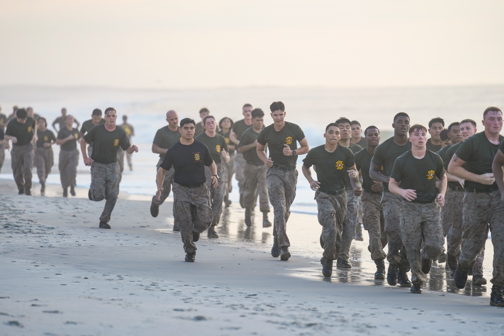 2nd MLG Corporals Leadership School Beach PT