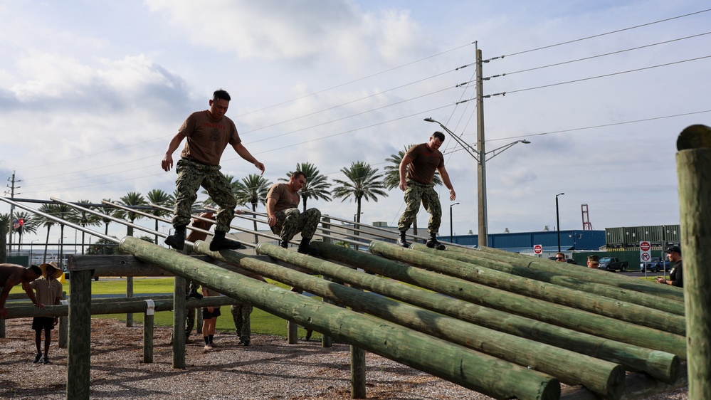 USS Carney Sailors Finish Chief Initiation at Marine Facility in Florida