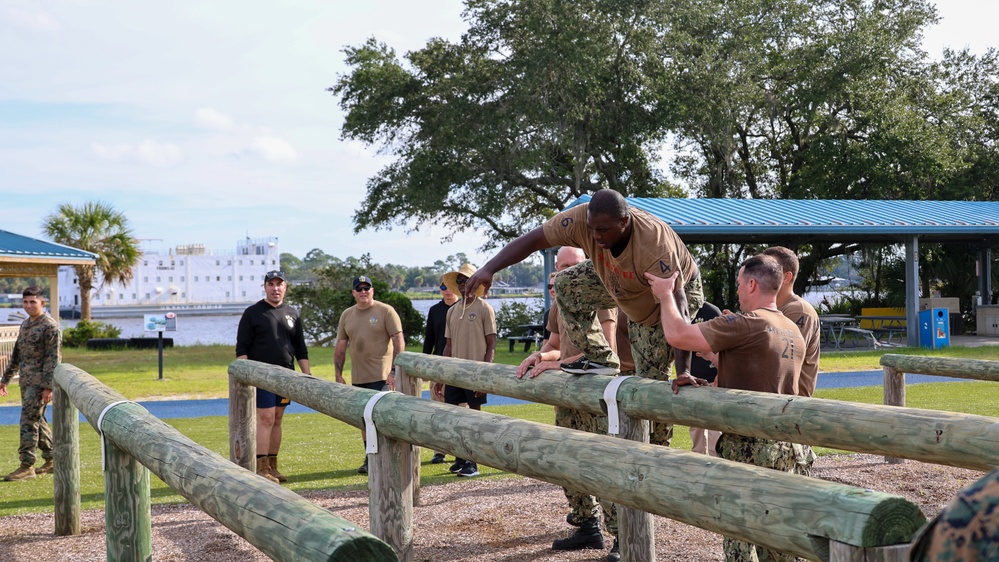 USS Carney Sailors Finish Chief Initiation at Marine Facility in Florida