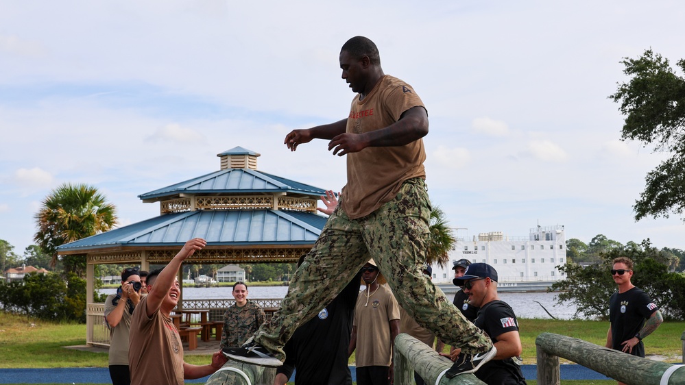 USS Carney Sailors Finish Chief Initiation at Marine Facility in Florida