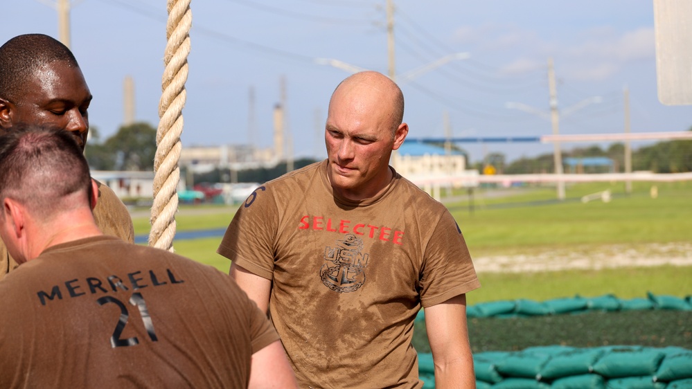 USS Carney Sailors Finish Chief Initiation at Marine Facility in Florida