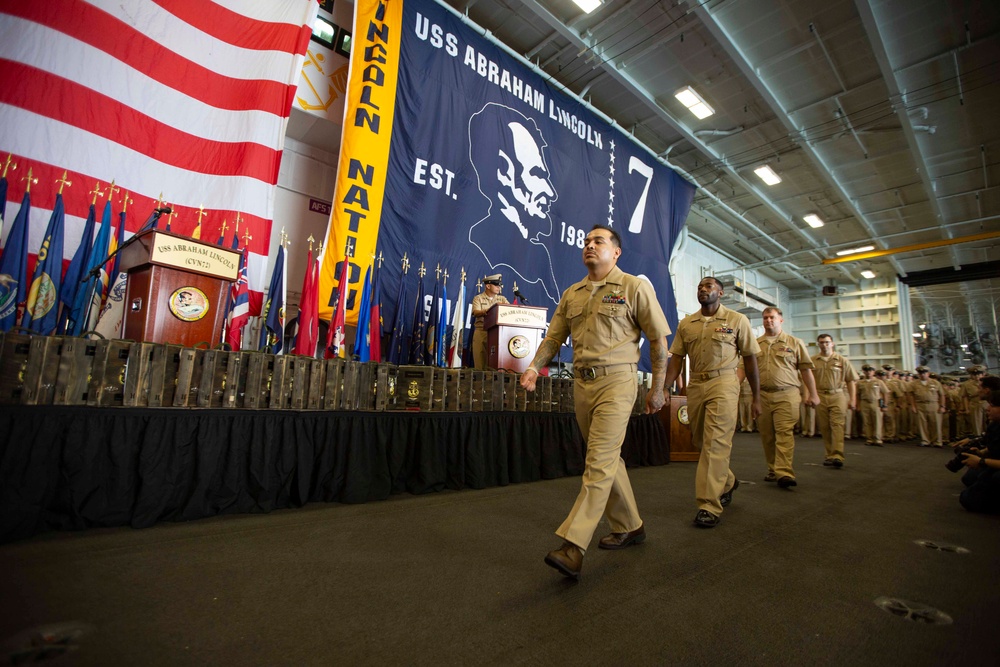 Abraham Lincoln hosts a 2024 chief pinning ceremony