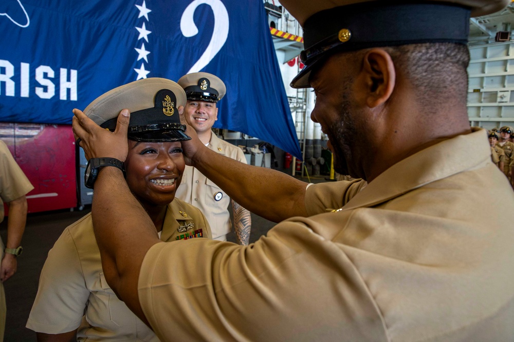 Abraham Lincoln hosts a 2024 chief pinning ceremony