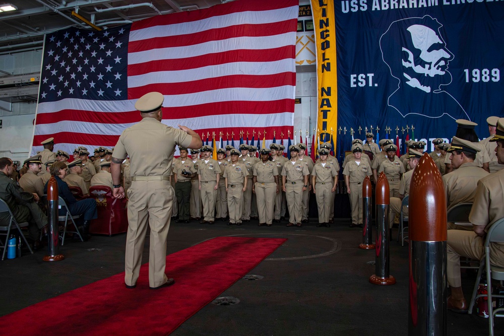 Abraham Lincoln hosts a 2024 chief pinning ceremony