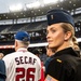 Lt Marsh Presents the Game Ball at Nationals Game