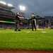 Lt Marsh Presents the Game Ball at Nationals Game