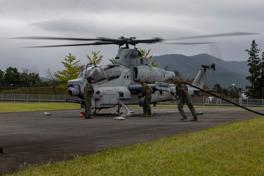 Marines conduct aircraft refueling at Camp Fuji in support of Exercise Fuji Viper 24