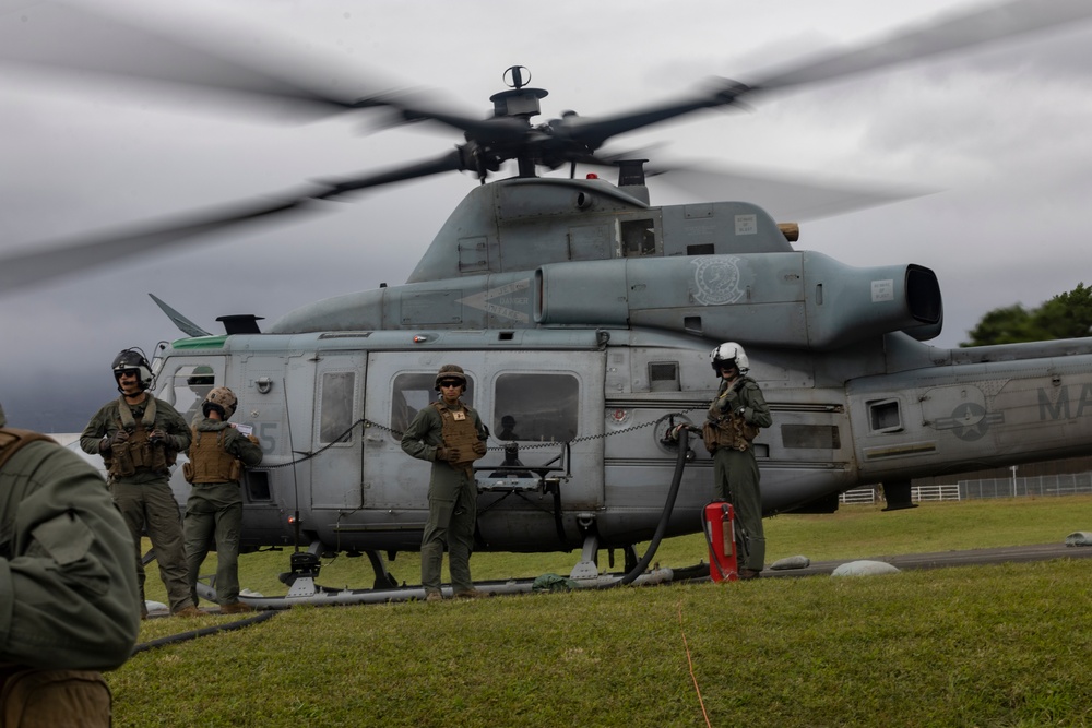 Marines conduct aircraft refueling at Camp Fuji in support of Exercise Fuji Viper 24