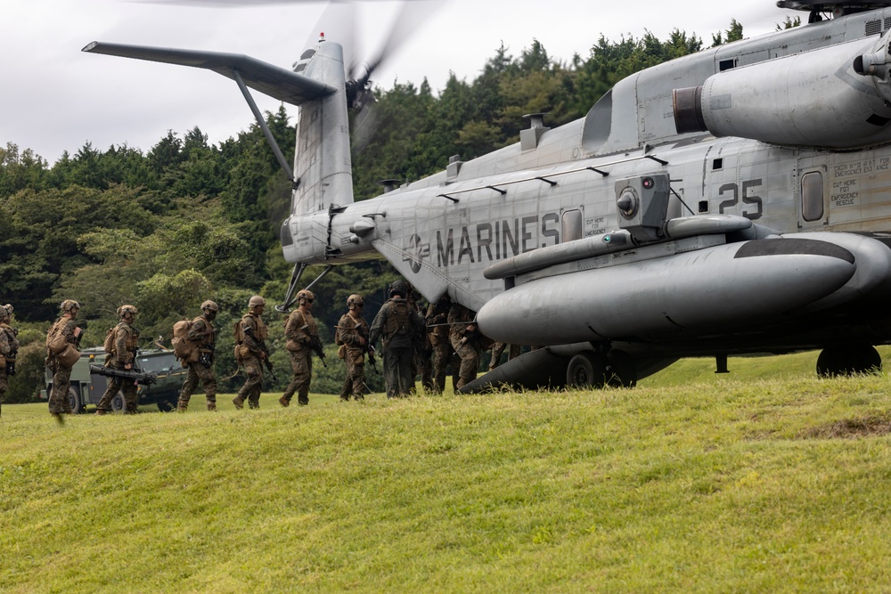 Marines conduct aircraft refueling at Camp Fuji in support of Exercise Fuji Viper 24