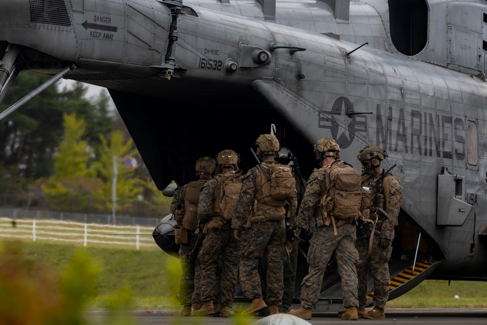 Marines conduct aircraft refueling at Camp Fuji in support of Exercise Fuji Viper 24