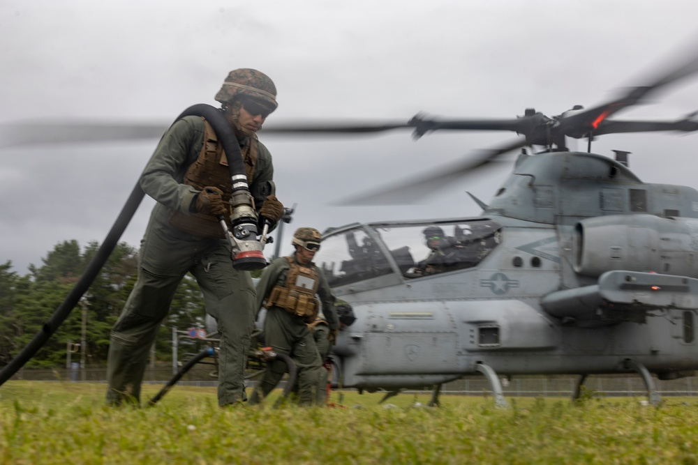 Marines conduct aircraft refueling at Camp Fuji in support of Exercise Fuji Viper 24