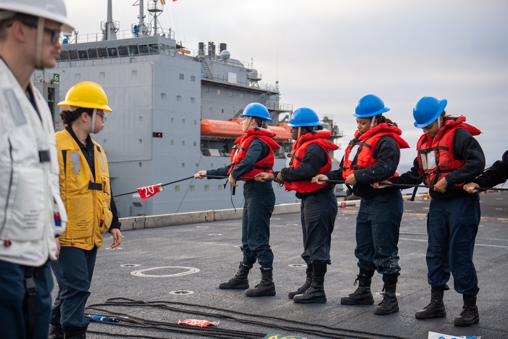 Nimitz Sailors Participate in a Replenishment-at-Sea