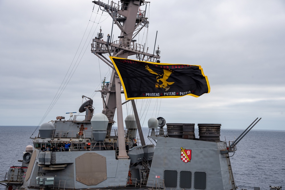 USS Curtis Wilbur Sails Alongside USS Nimitz
